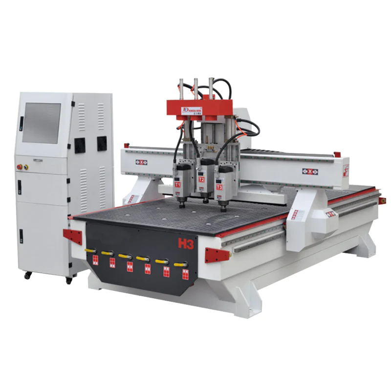 Three Spindles automatic change 4x8 CNC Wood Router
